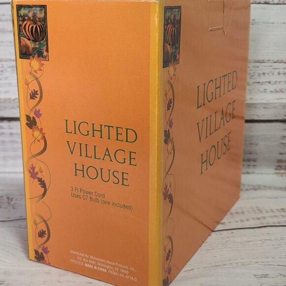 MIdwestern Home Cider Fall Lighted Village House - VINTAGE - 1990's - Picture 6 of 6